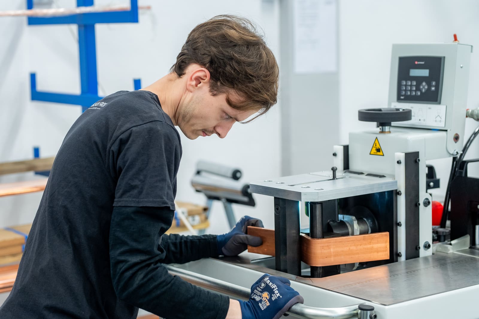 Black Frog Elektro panel-building facility — assembly of a marine control panel.